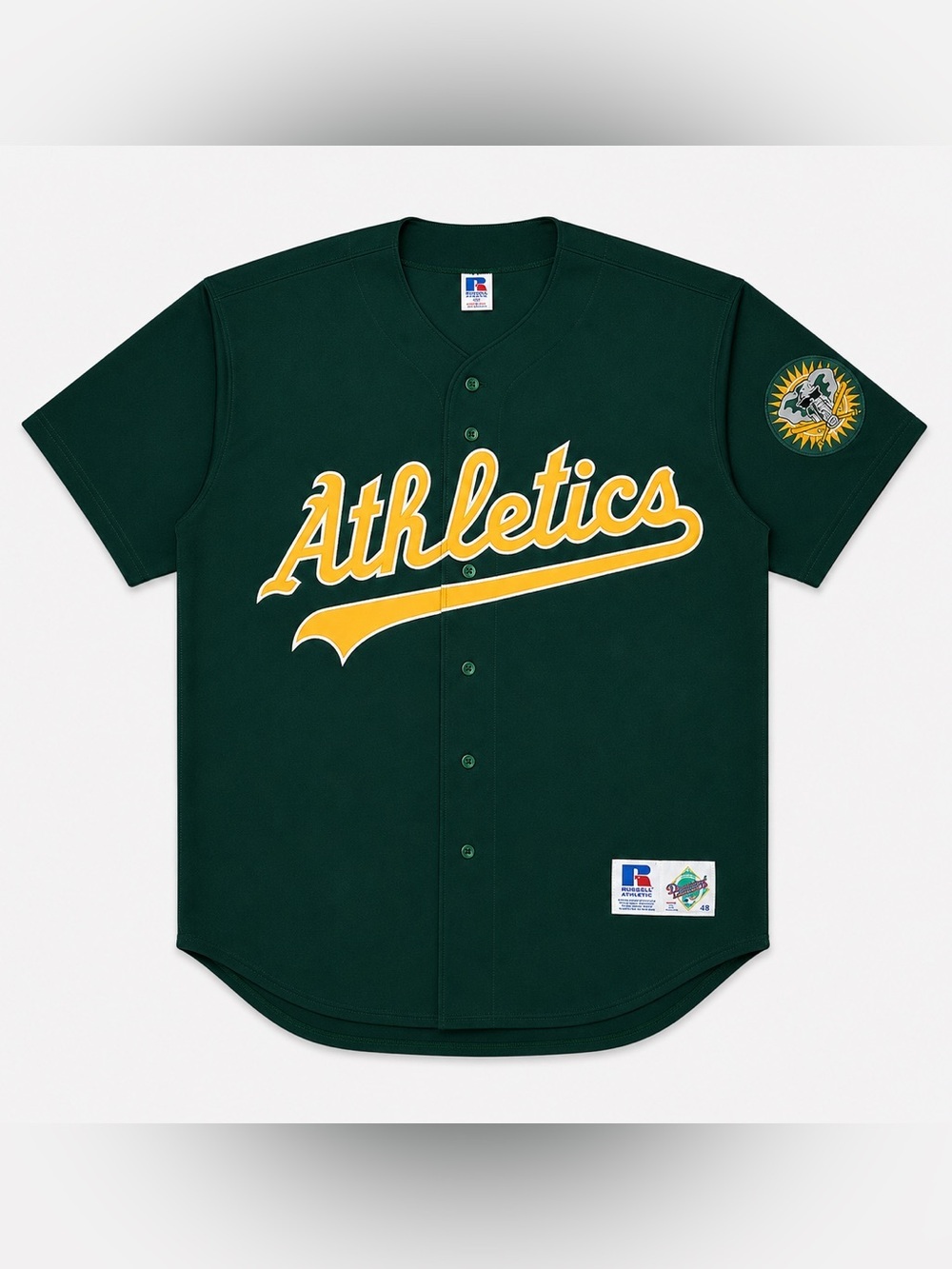 Vintage NOS 90s Russell Oakland Athletics Diamond Collection Baseball Jersey, 48